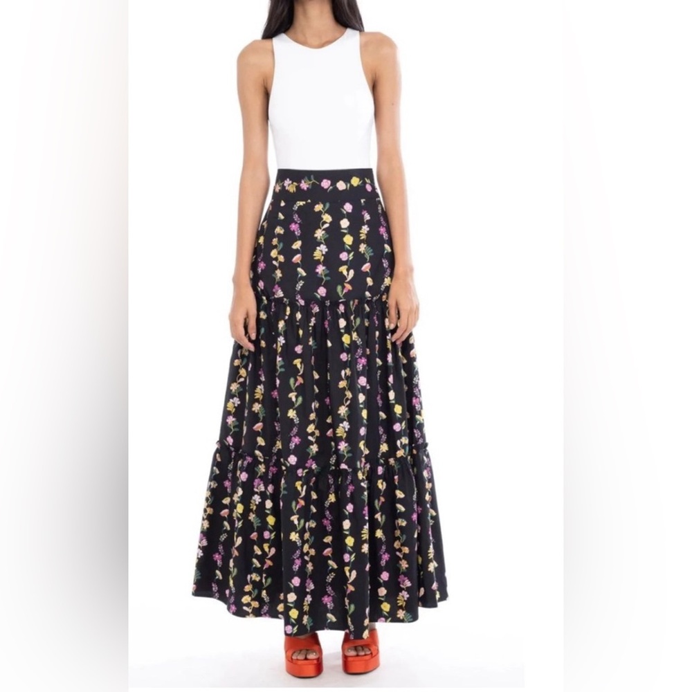 NWT! BANJANAN size M Discovery Skirt Floral Onyx
